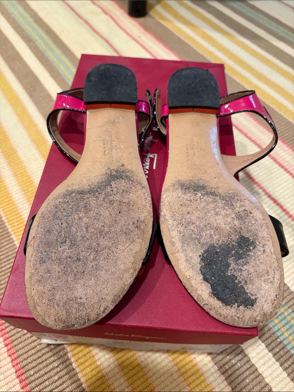 Ferragamo Pristina Sandals 7 1/2 B - Picture 3 of 8